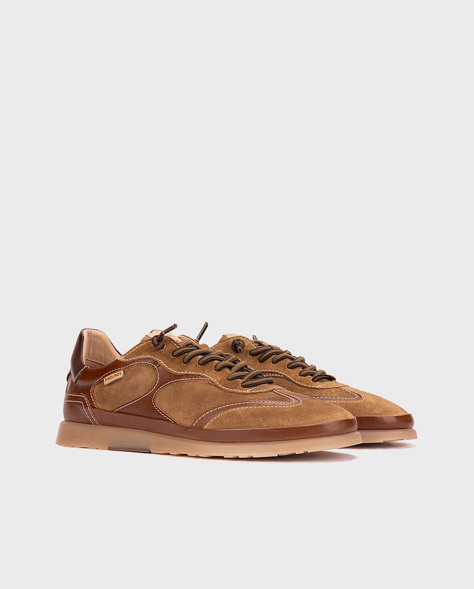 Zapatillas de mujer de piel con plantilla extraíble - Pikolinos - Marrón Marrón-3