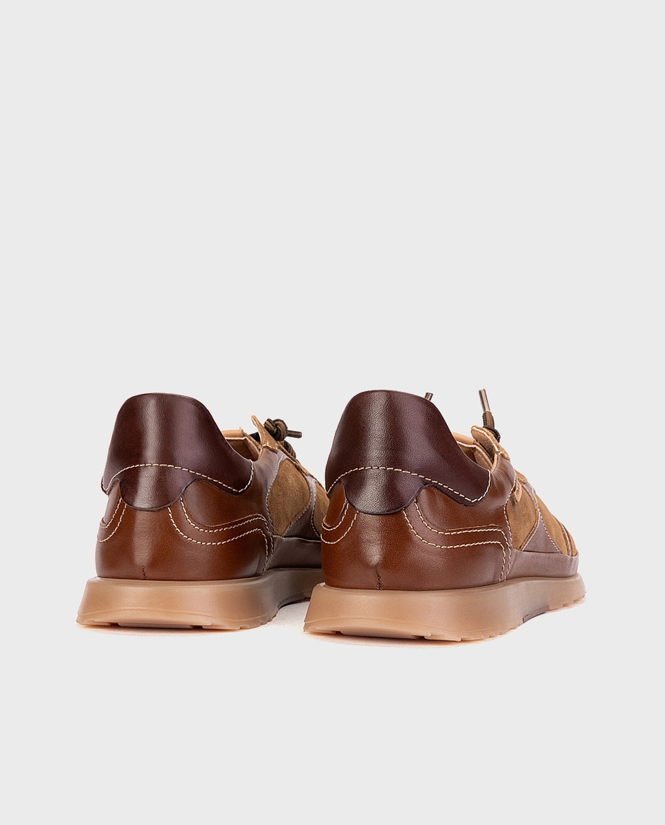 Zapatillas de mujer de piel con plantilla extraíble - Pikolinos - Marrón Marrón-2