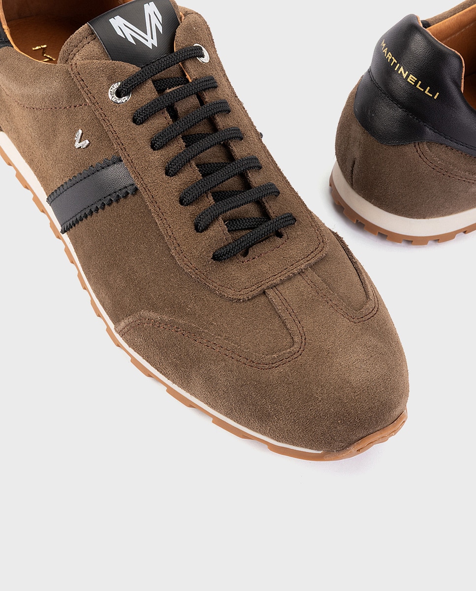 Zapatillas de hombre de piel con cordones - Martinelli - Verde Verde-4