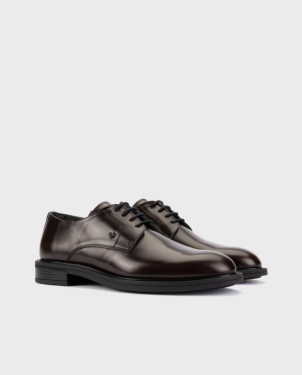 Imagen 3 de Zapatos de cordones de hombre de piel con plantilla acolchada en color - Martinelli - Marrón Marrón