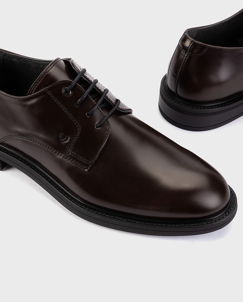 Imagen 4 de Zapatos de cordones de hombre de piel con plantilla acolchada en color - Martinelli - Marrón Marrón