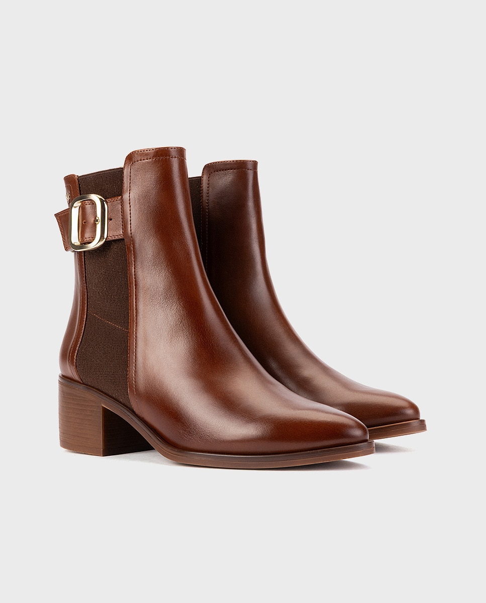 Imagen 3 de Botines de piel para mujer - Martinelli - Marrón Marrón