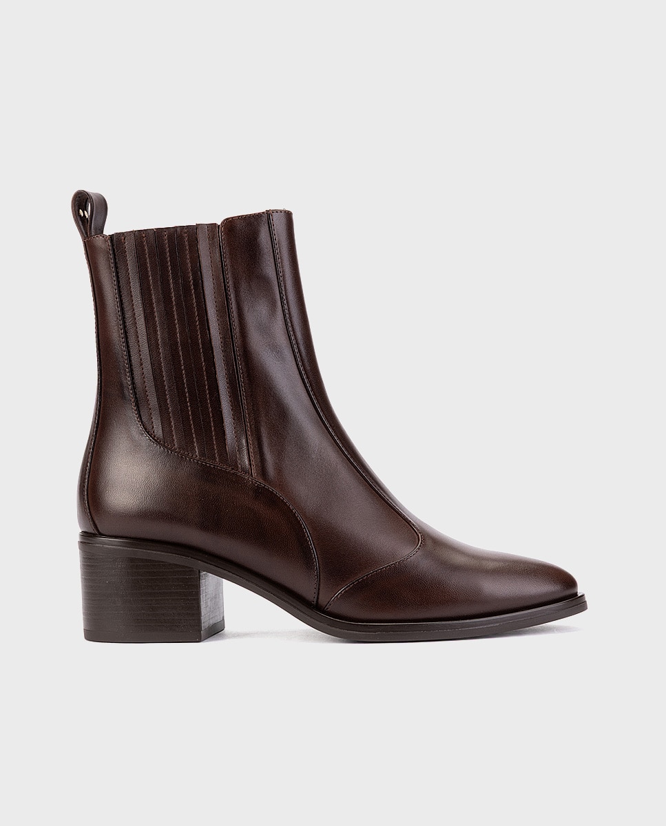 Botines de piel para mujer - Martinelli - Marrón oscuro Marrón oscuro-1