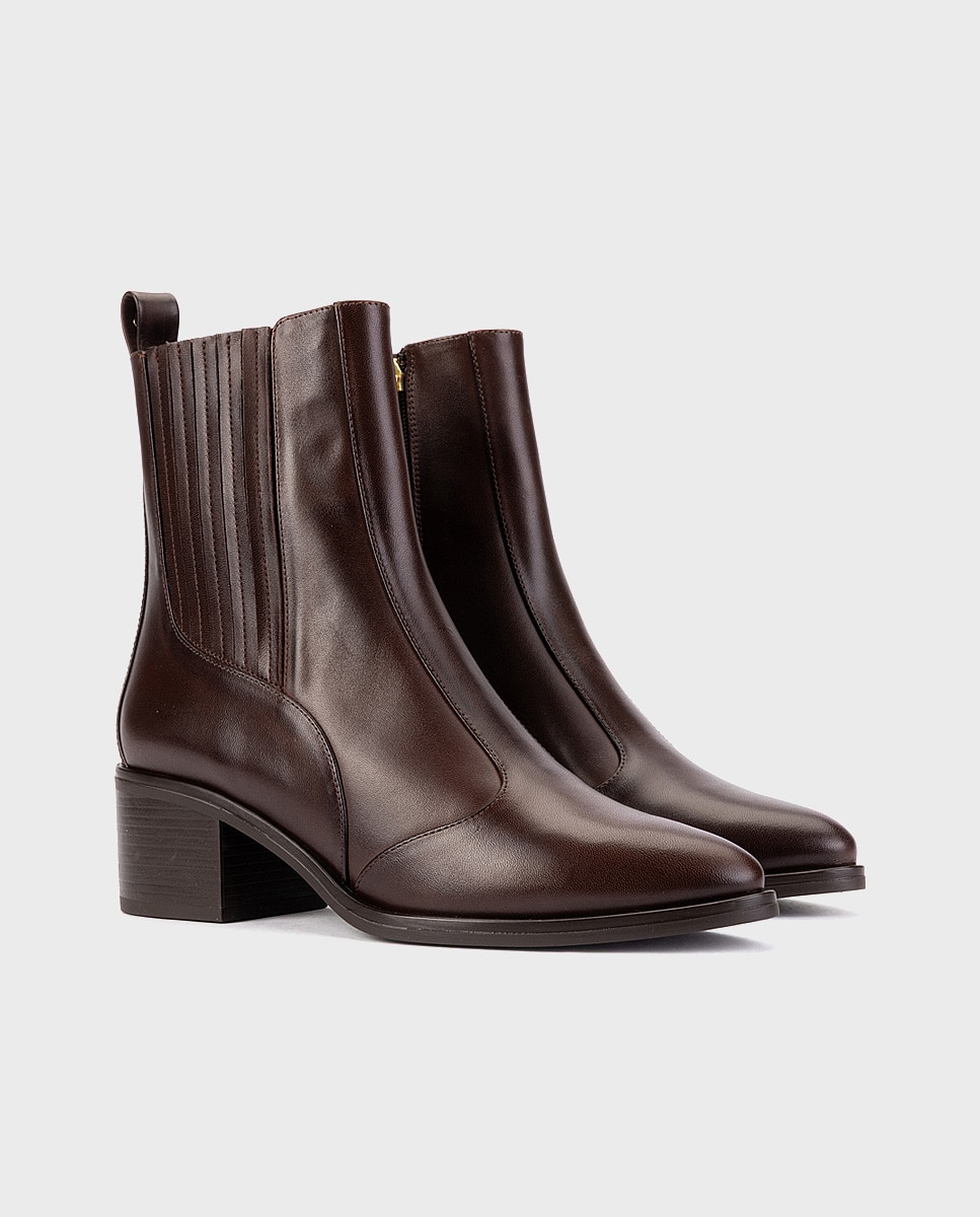 Botines de piel para mujer - Martinelli - Marrón oscuro Marrón oscuro-3
