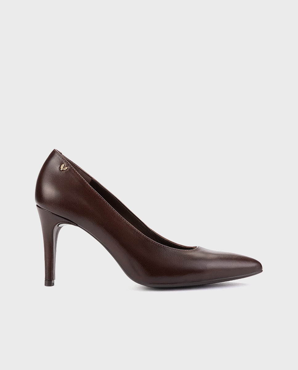 Zapatos de tacón de mujer de piel con plantilla acolchada - Martinelli - Marrón oscuro Marrón oscuro-1