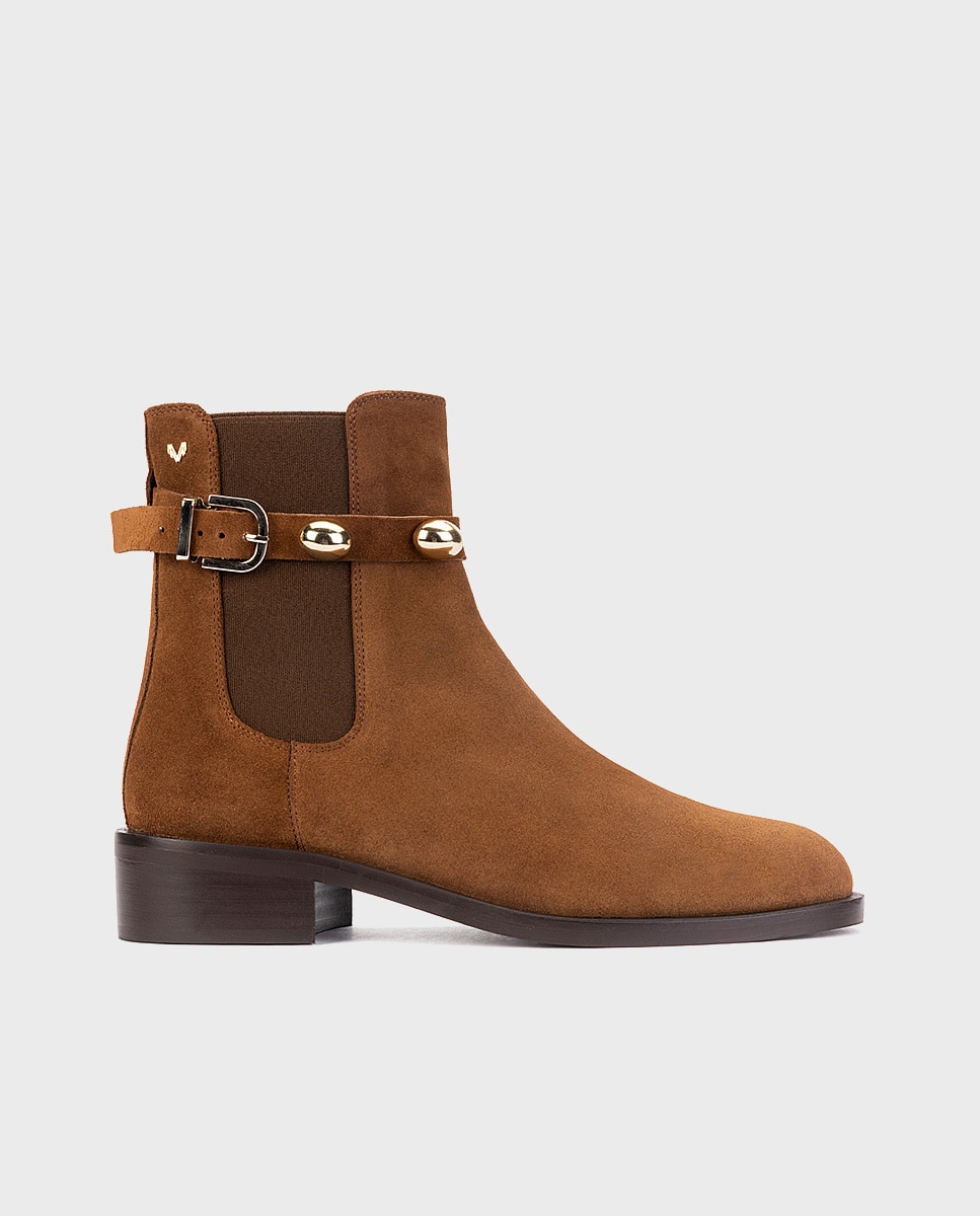 Botines de serraje para mujer - Martinelli - Marrón Marrón-1