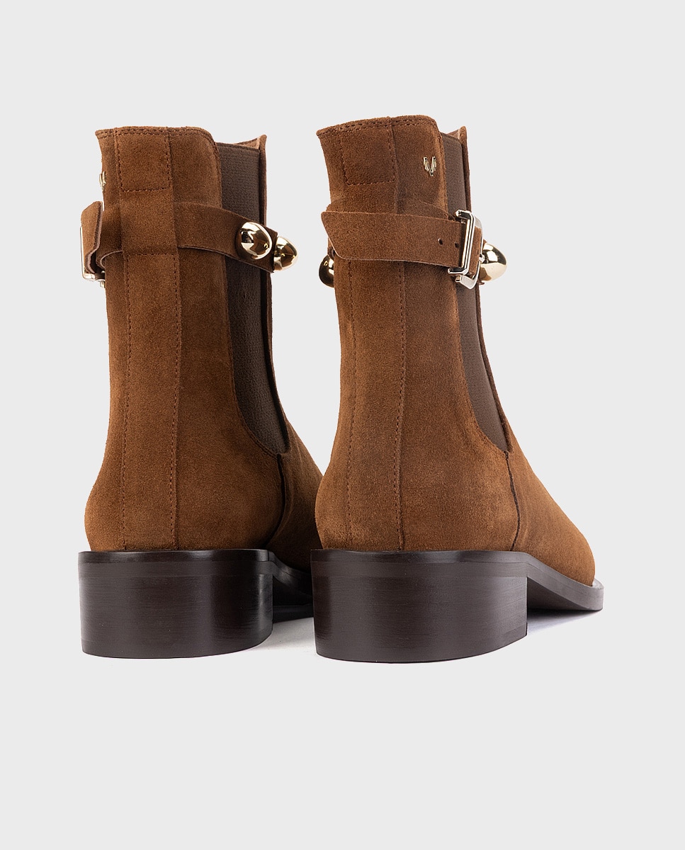 Botines de serraje para mujer - Martinelli - Marrón Marrón-2