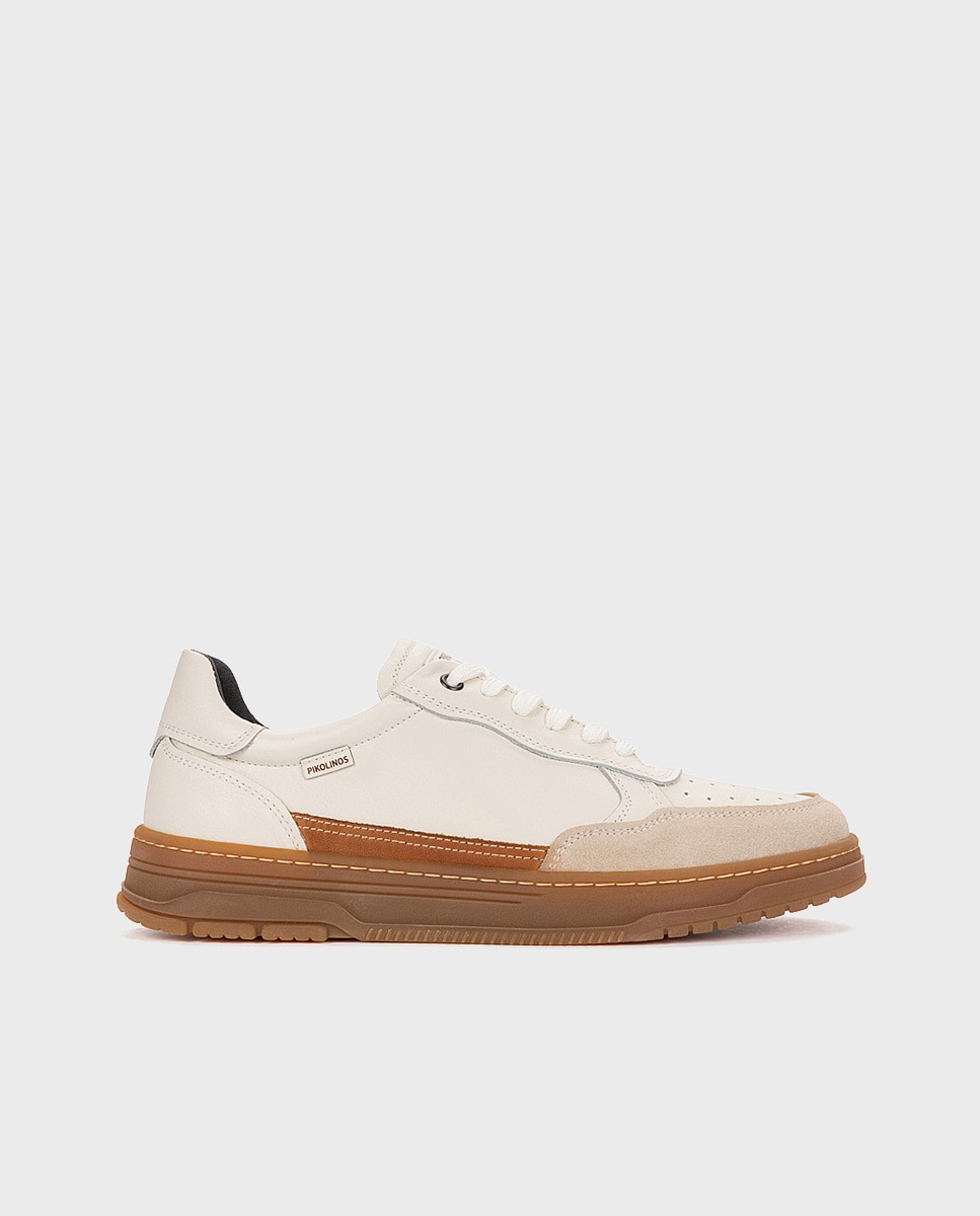 Imagen 0 de Zapatillas de hombre de piel con plantilla memory foam extraíble Blanco