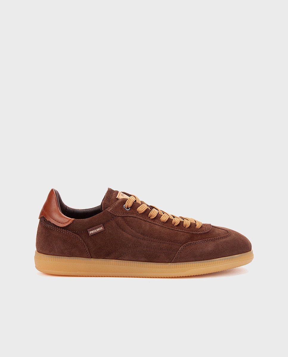 Zapatillas de hombre de piel con plantilla extraíble - Pikolinos - Marrón oscuro Marrón oscuro-1