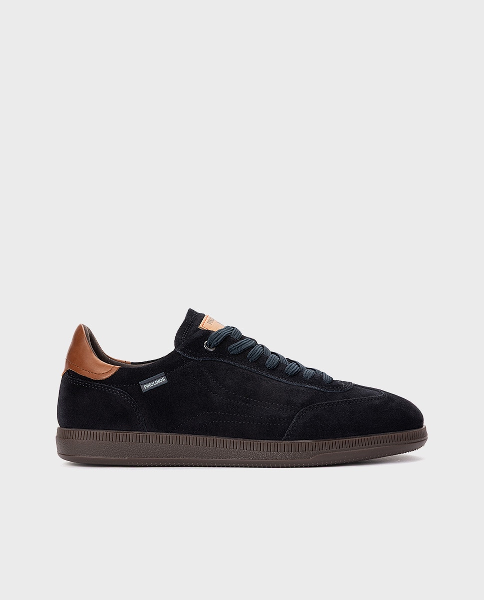 Imagen 0 de Zapatillas de hombre de piel con plantilla extraíble Azul