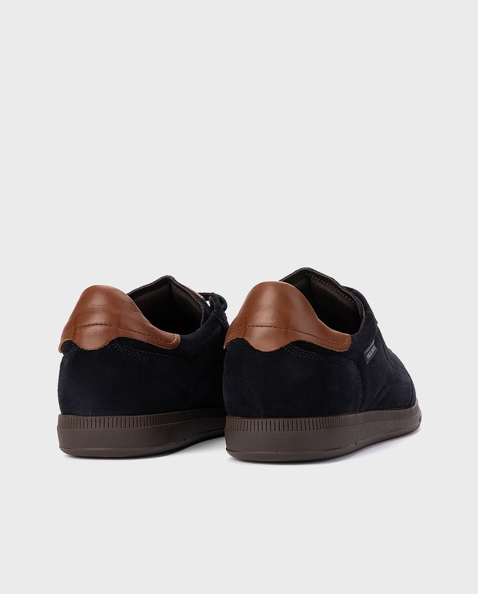 Zapatillas de hombre de piel con plantilla extraíble - Pikolinos - Azul Azul-3