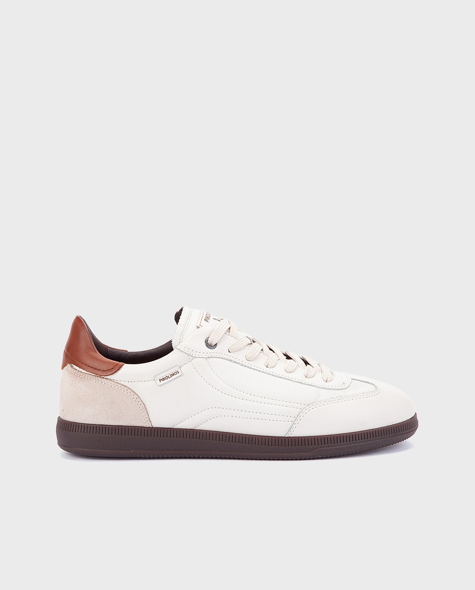 Imagen 0 de Zapatillas de hombre de piel con plantilla extraíble Blanco
