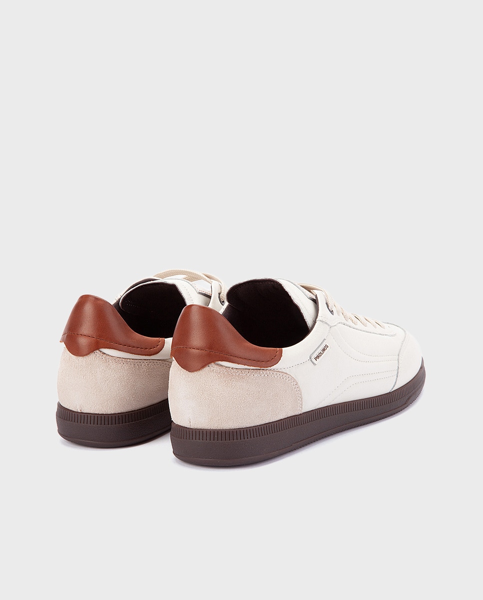 Zapatillas de hombre de piel con plantilla extraíble - Pikolinos - Blanco Blanco-2