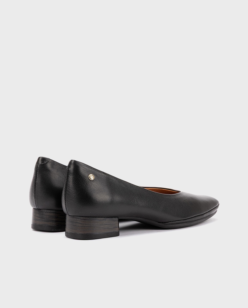 Zapatos de tacón de mujer de piel con horma amplia - Pikolinos - Negro Negro-2