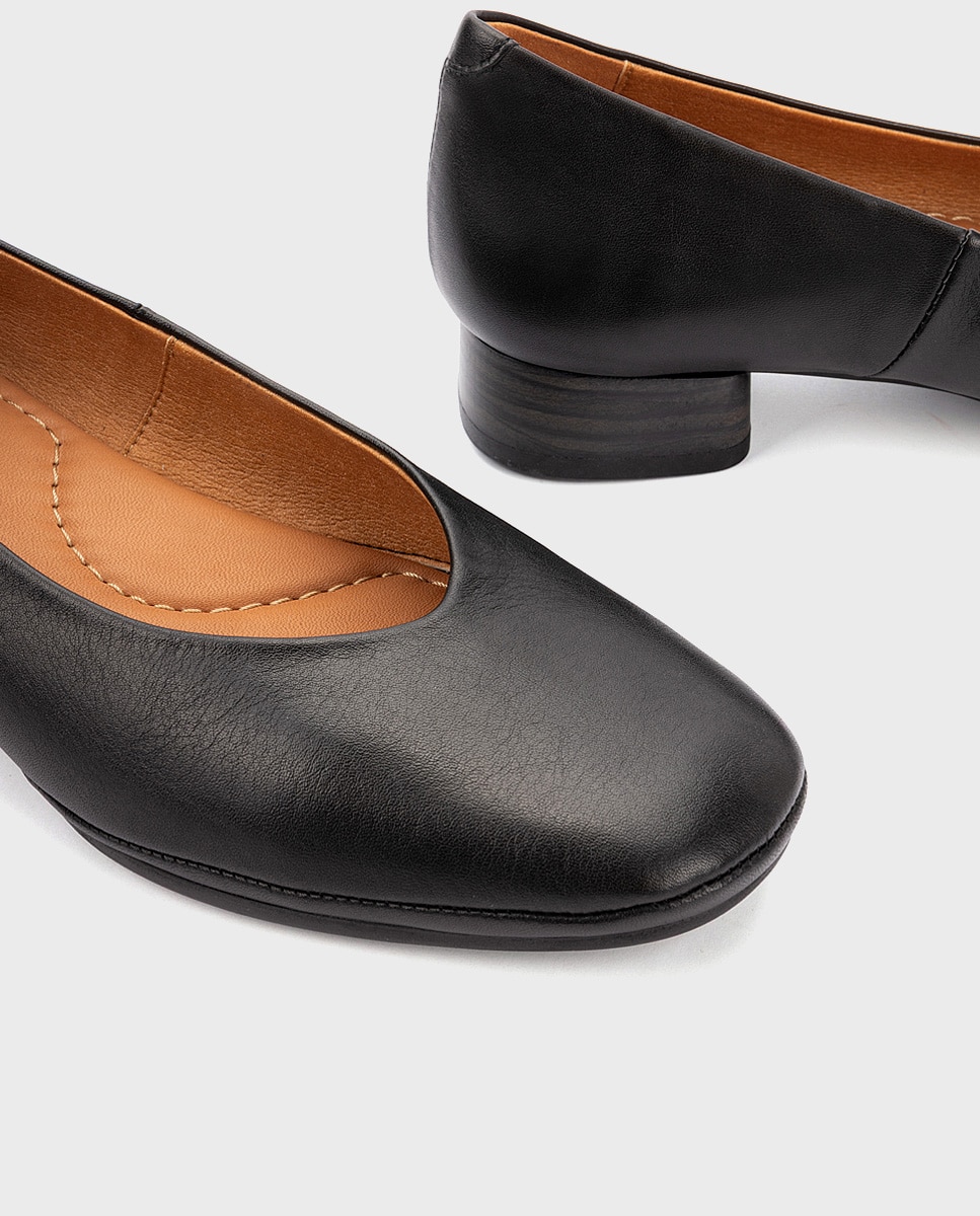 Zapatos de tacón de mujer de piel con horma amplia - Pikolinos - Negro Negro-4