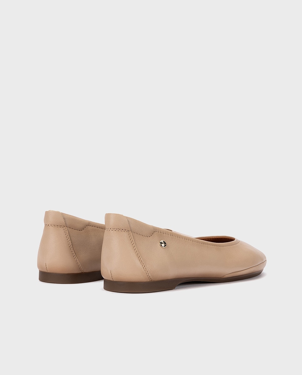 Bailarinas de mujer de piel con plantilla acolchada - Pikolinos - Natural Natural-2