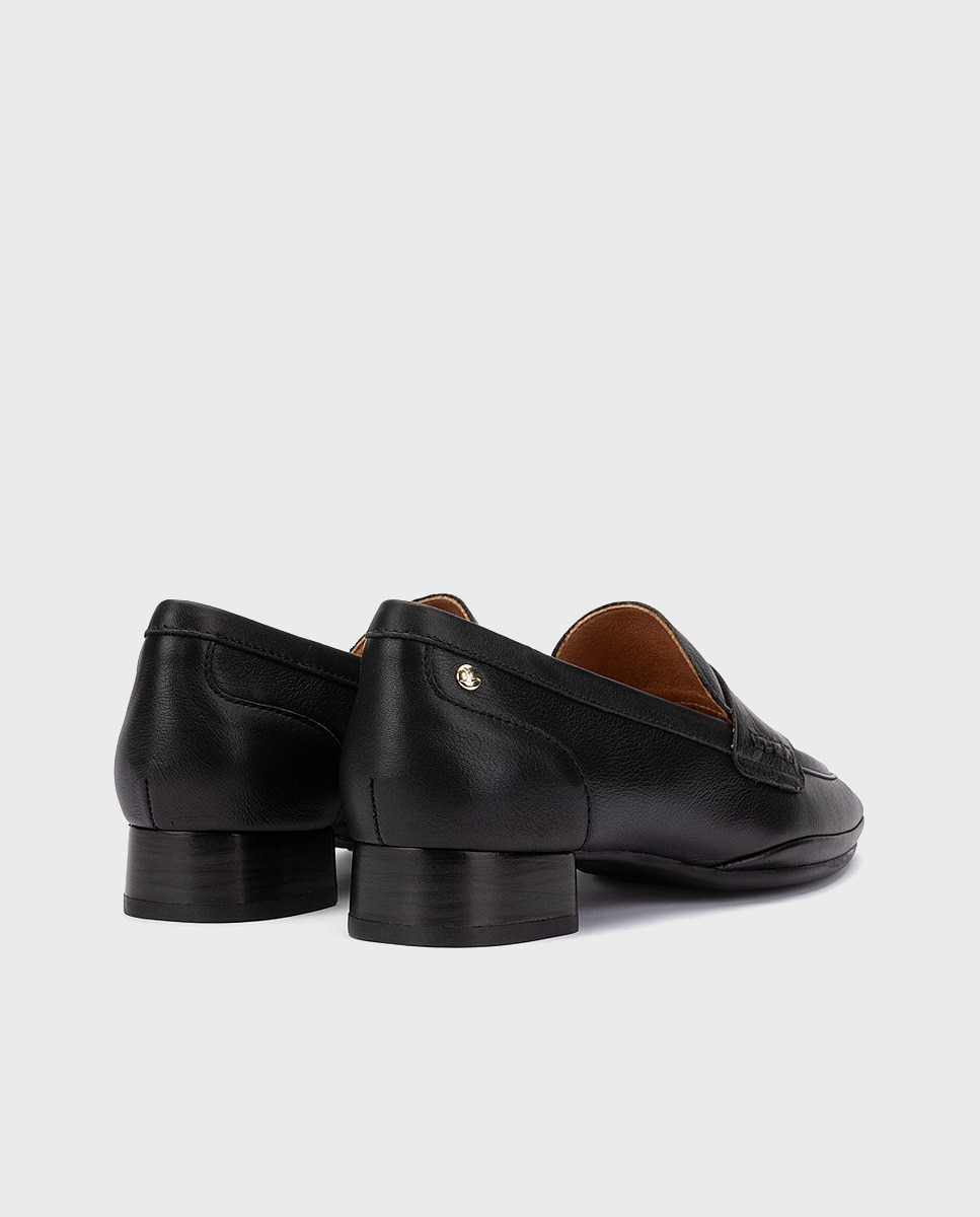 Imagen 2 de Zapatos de tacón de mujer de piel con horma amplia - Pikolinos - Negro Negro