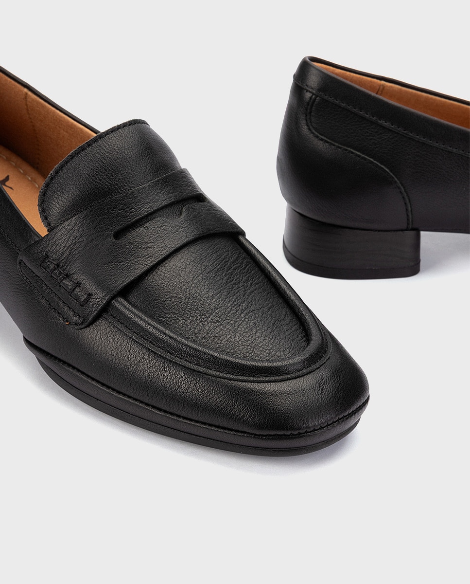 Imagen 4 de Zapatos de tacón de mujer de piel con horma amplia - Pikolinos - Negro Negro