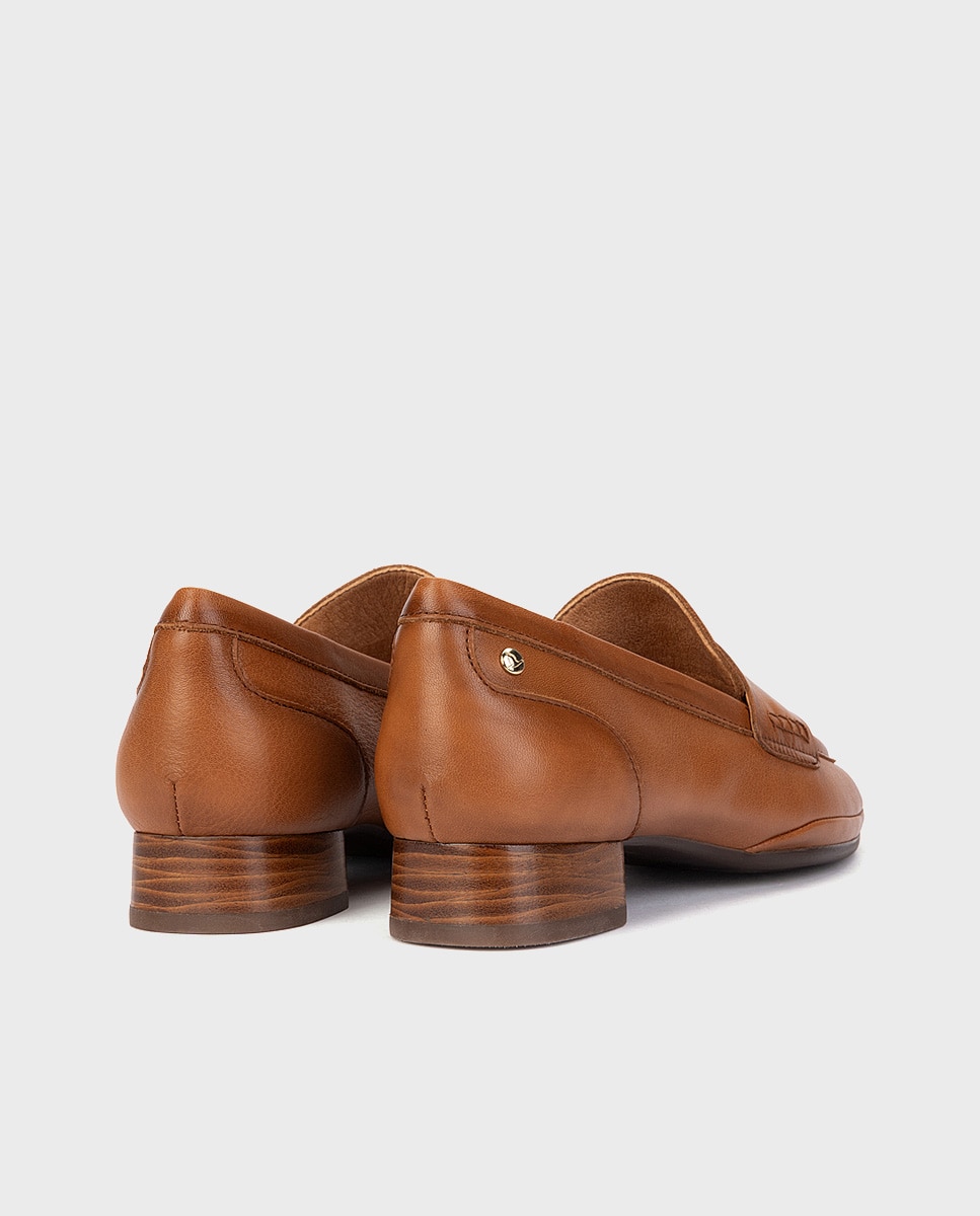 Imagen 2 de Zapatos de tacón de mujer de piel con horma amplia - Pikolinos - Marrón Marrón