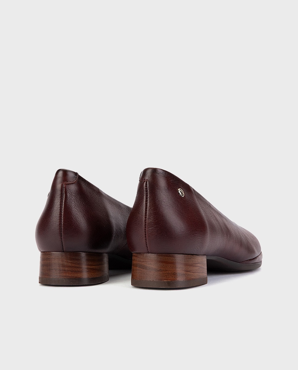 Imagen 2 de Zapatos de tacón de mujer de piel con horma amplia - Pikolinos - Granate Granate