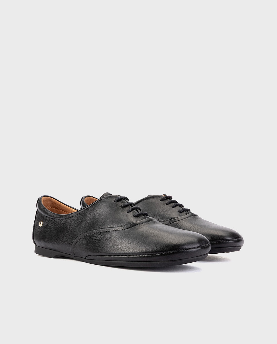 Zapatos planos de mujer de piel con plantilla acolchada - Pikolinos - Negro Negro-3