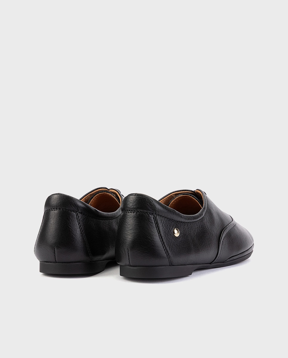 Zapatos planos de mujer de piel con plantilla acolchada - Pikolinos - Negro Negro-2