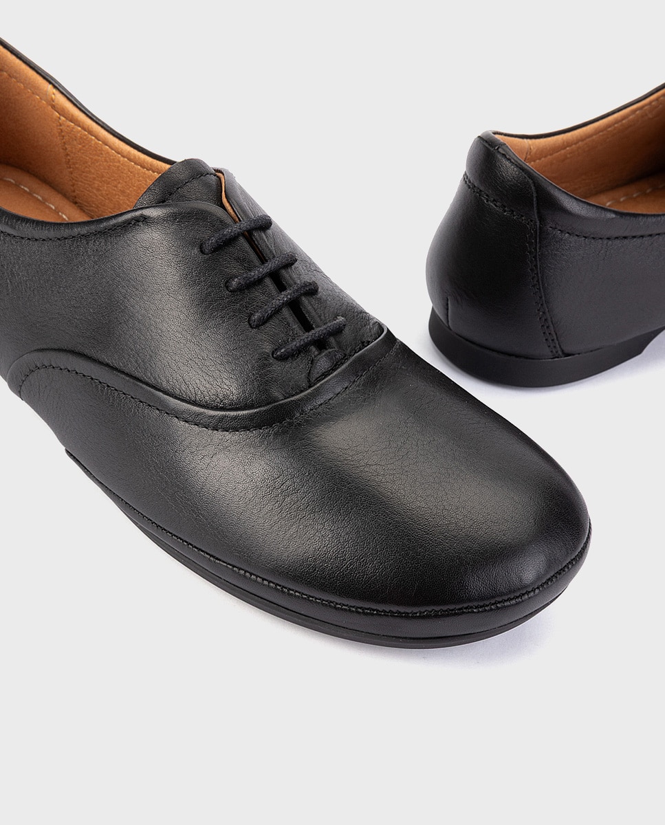 Zapatos planos de mujer de piel con plantilla acolchada - Pikolinos - Negro Negro-4