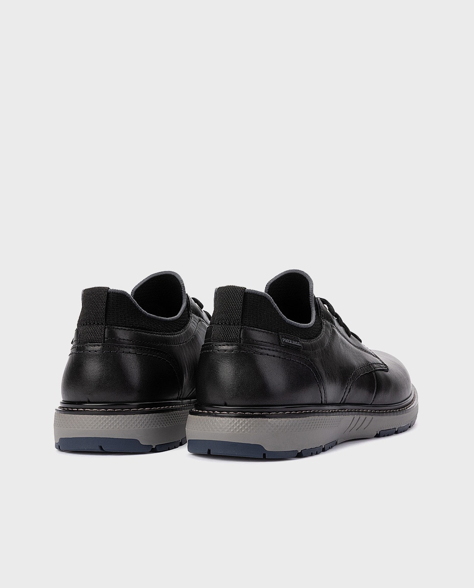 Imagen 2 de Zapatos de cordones de hombre de piel con suela extraligera - Pikolinos - Negro Negro