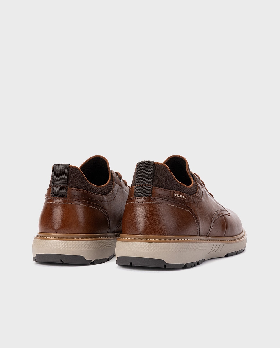 Imagen 2 de Zapatos de cordones de hombre de piel con suela extraligera - Pikolinos - Marrón Marrón