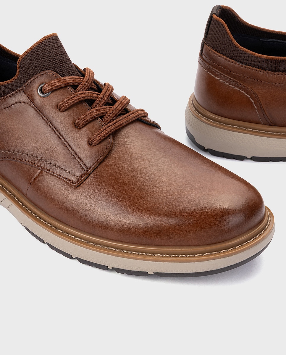 Imagen 4 de Zapatos de cordones de hombre de piel con suela extraligera - Pikolinos - Marrón Marrón