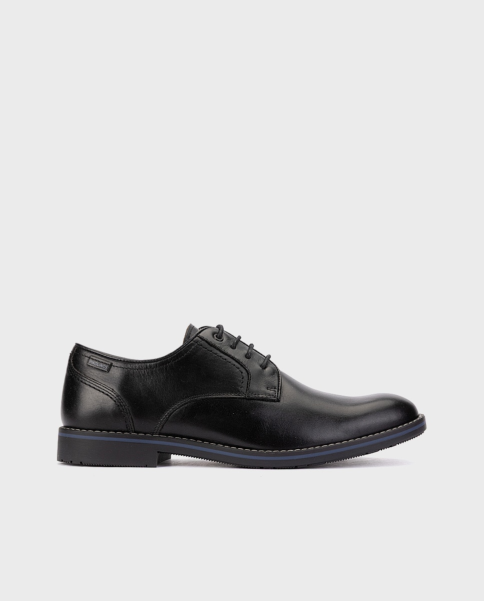 Imagen 0 de Zapatos de cordones de hombre de piel con plantilla acolchada en color negro Negro