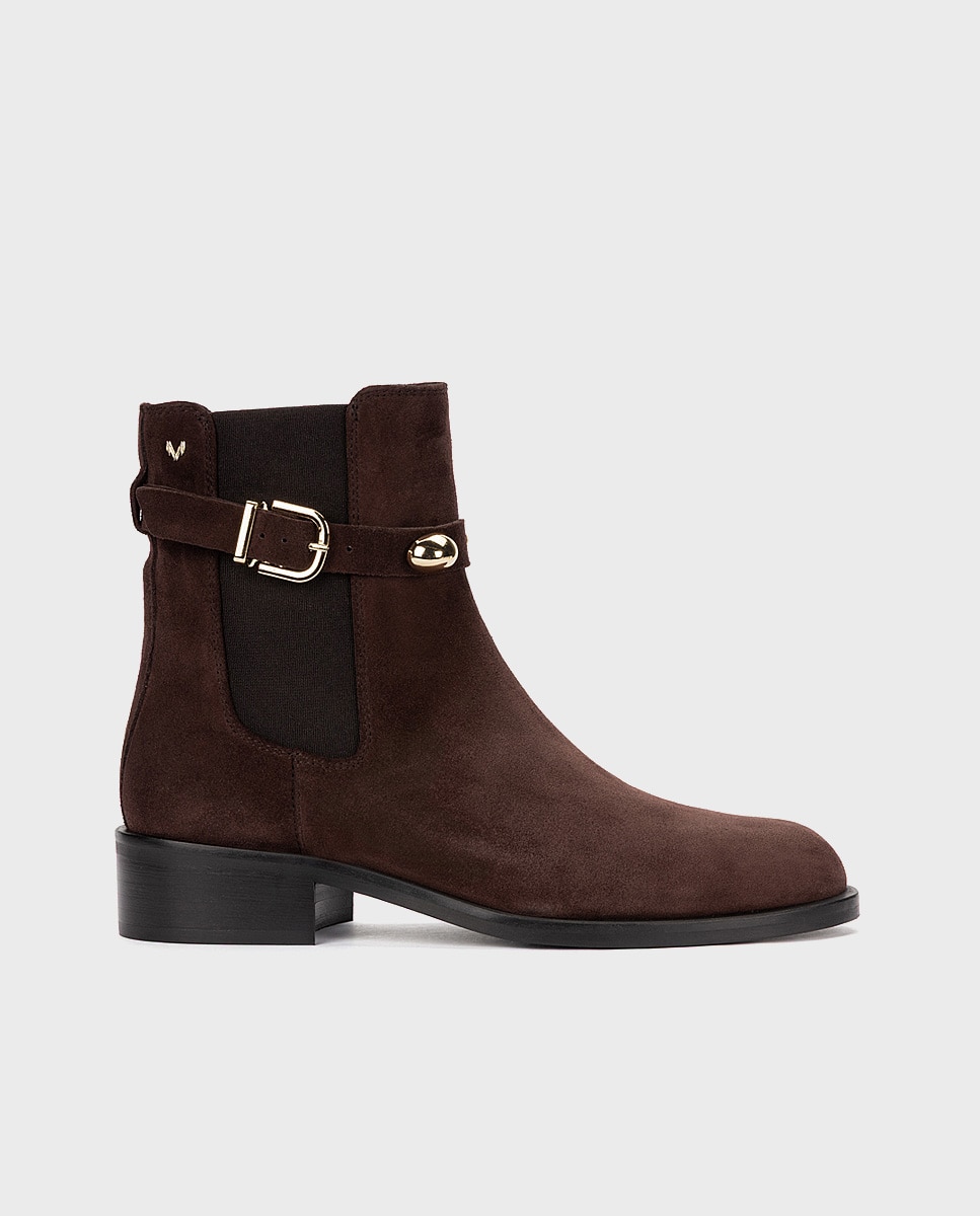 Botines de serraje para mujer - Martinelli - Marrón oscuro Marrón oscuro-1