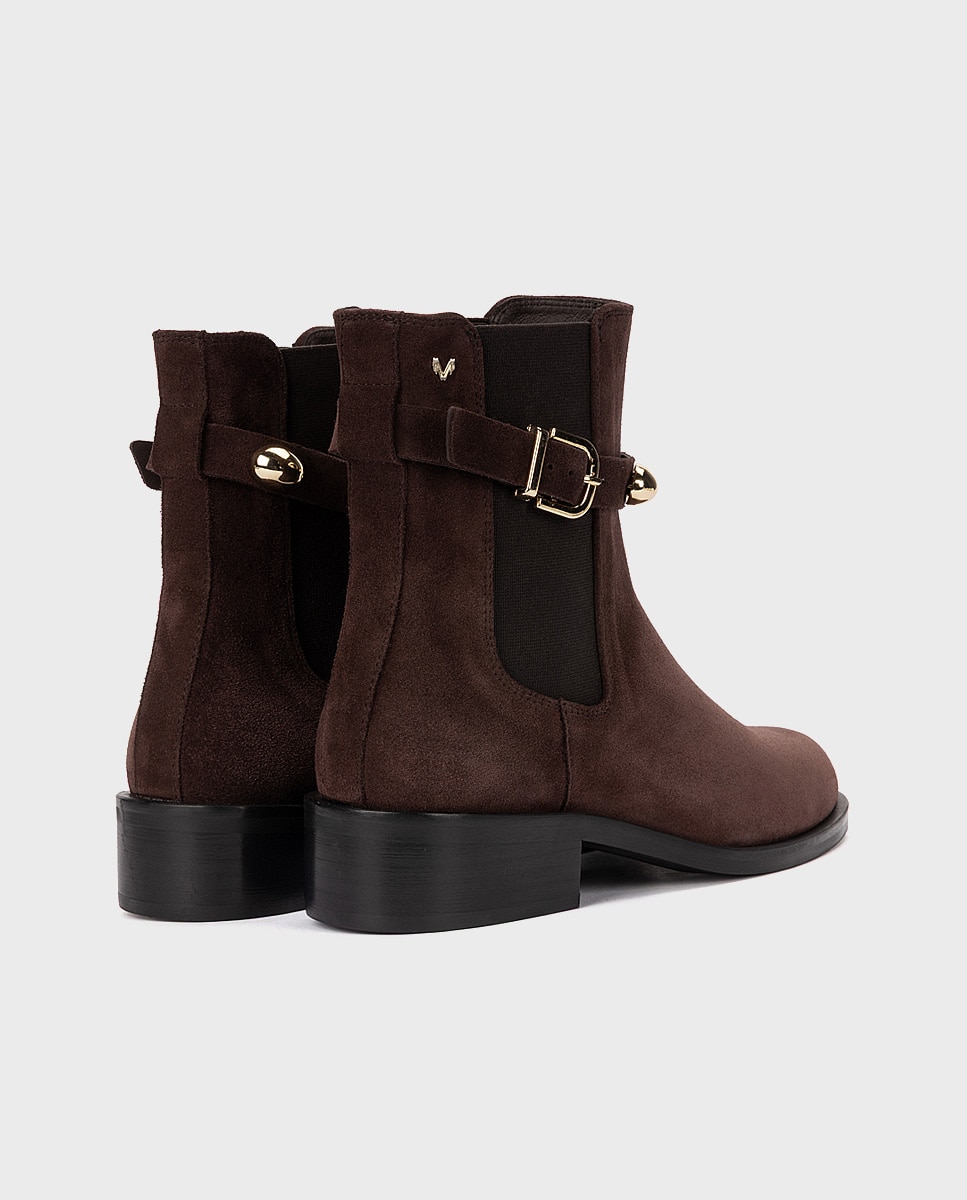 Botines de serraje para mujer - Martinelli - Marrón oscuro Marrón oscuro-2