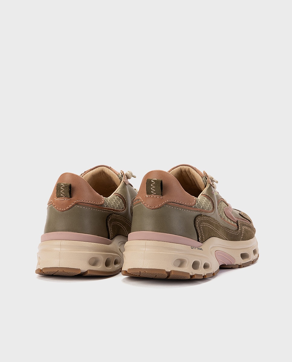 Zapatillas de mujer de piel con plantilla memory foam y suela extraligera - Pikolinos - Verde Verde-2