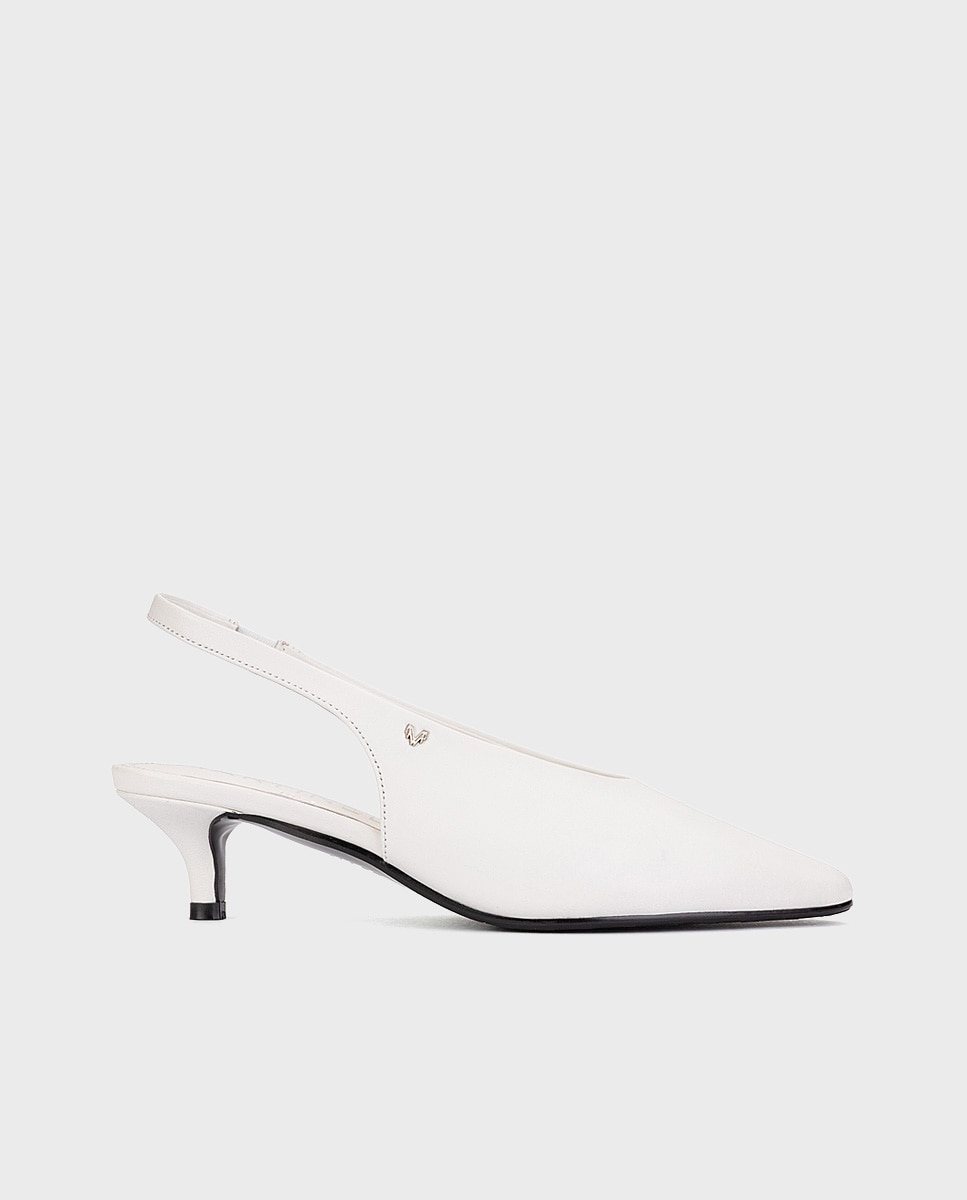 Zapatos de tacón de mujer de piel con elástico - Martinelli - Blanco Blanco-1