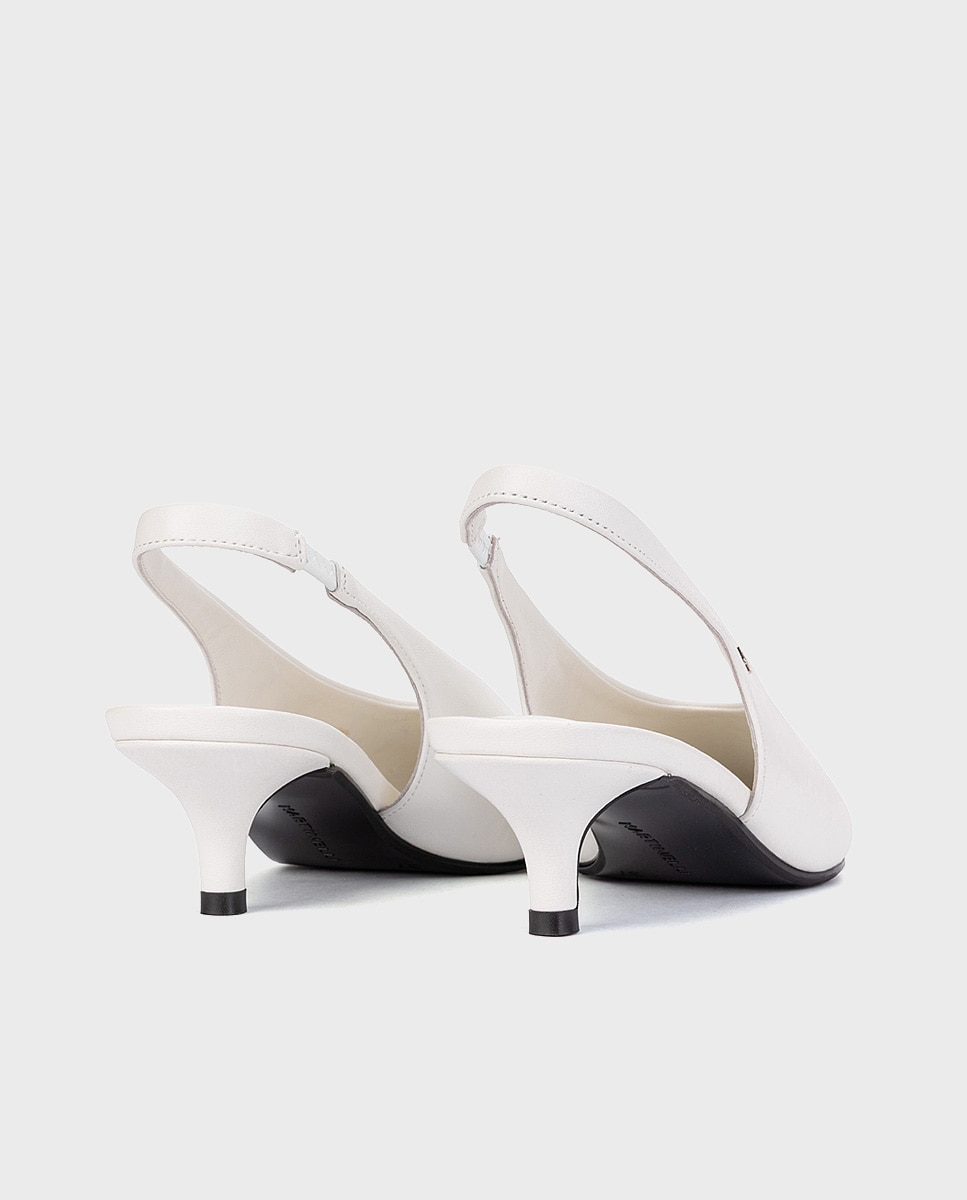 Zapatos de tacón de mujer de piel con elástico - Martinelli - Blanco Blanco-2