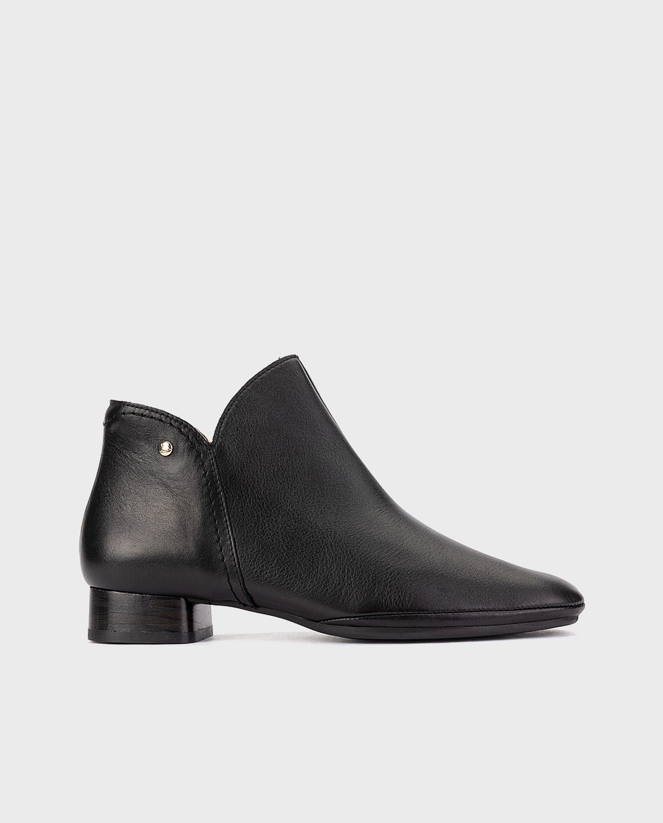 Botines de tacón de mujer de piel con cremallera - Pikolinos - Negro Negro-1