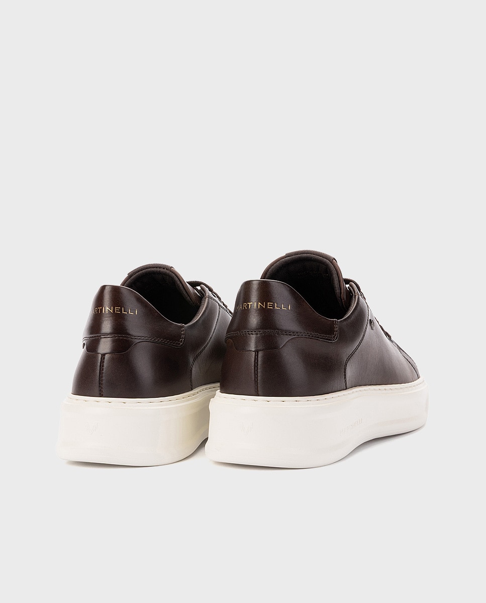 Zapatillas de hombre de piel en color - Martinelli - Marrón oscuro Marrón oscuro-2