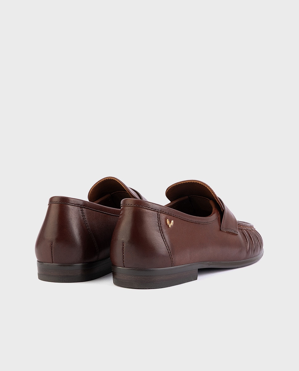 Mocasines de mujer de piel con plantilla acolchada en color - Martinelli - Marrón oscuro Marrón oscuro-2