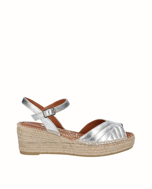 Imagen 0 de Sandalias de cuña Yuteflex de mujer de piel con pulsera
