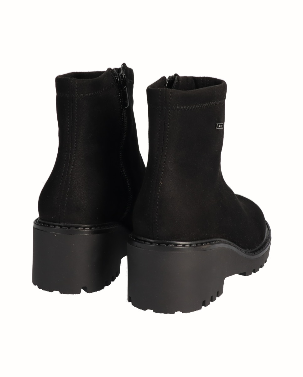 Botines básicos de cuña de mujer de licra hidrofugada - Viguera - Negro Negro-2
