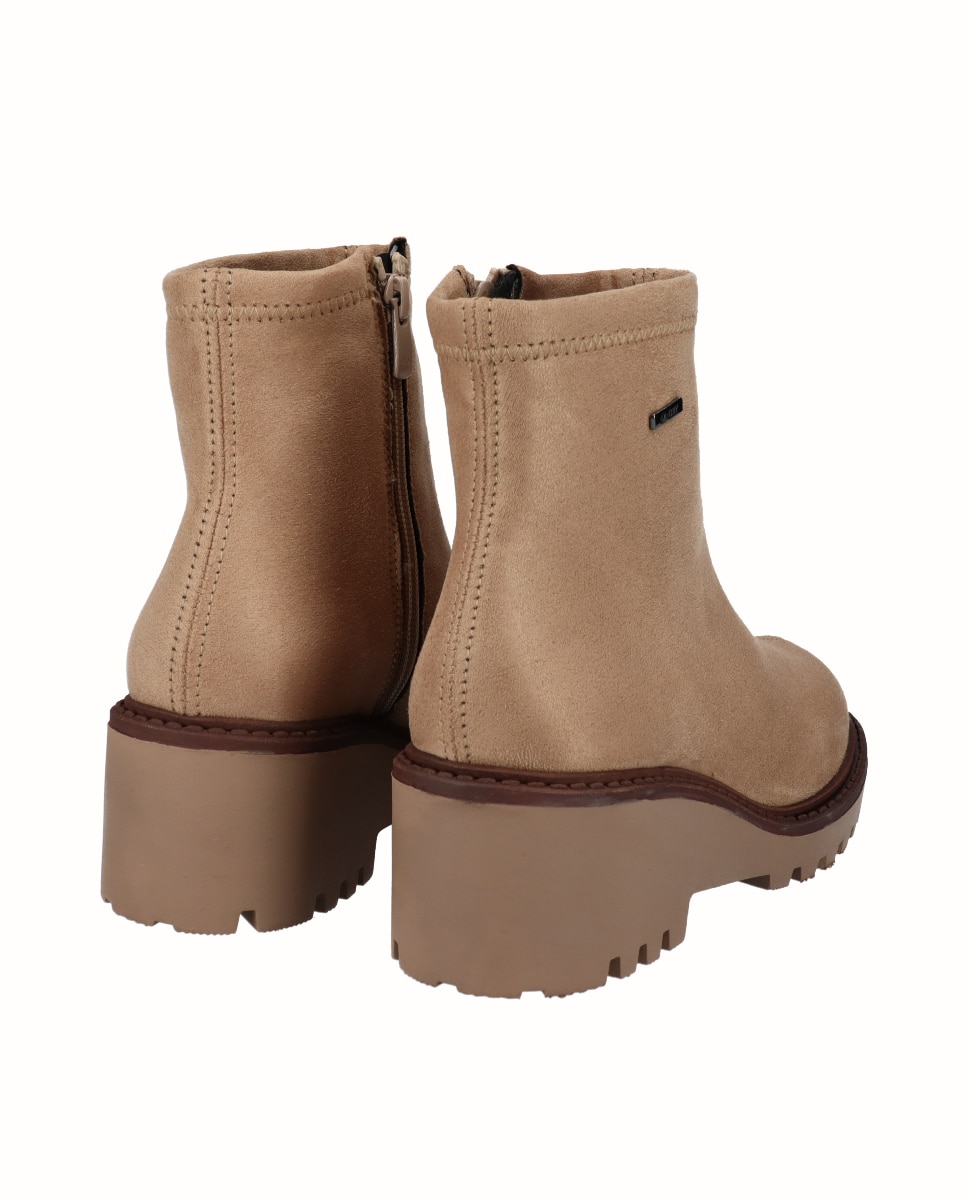 Botines básicos de cuña de mujer de licra hidrofugada - Viguera - Beige Beige-2