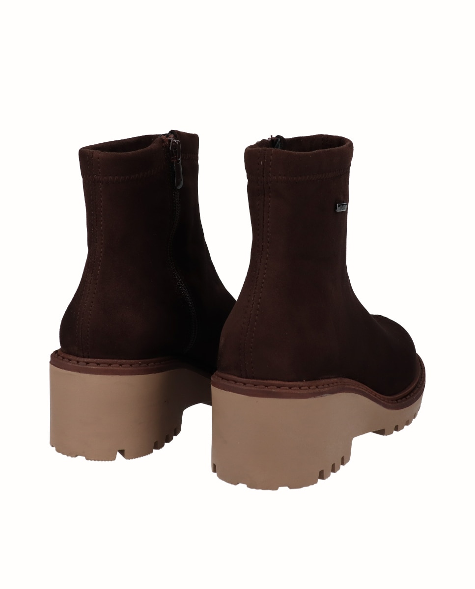 Botines básicos de cuña de mujer de licra hidrofugada - Viguera - Moka Moka-2