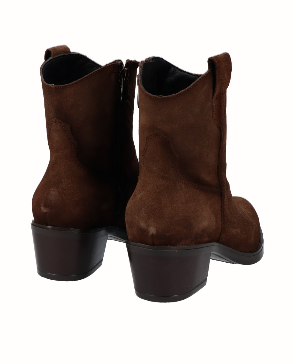 Botines cowboy de mujer de piel - Viguera - Moka Moka-2