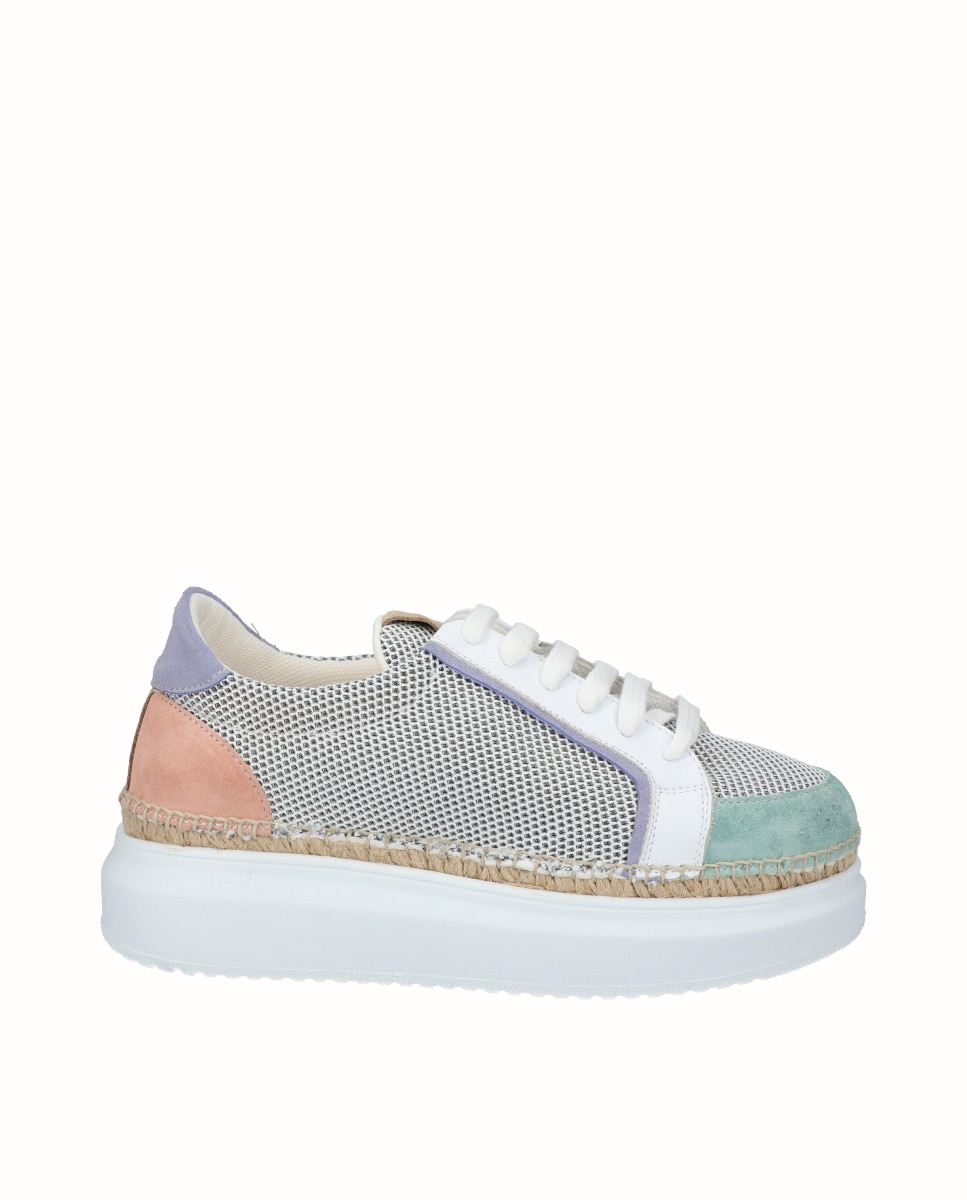 Viguera - Zapatillas plataforma de mujer en piel y suela eva.