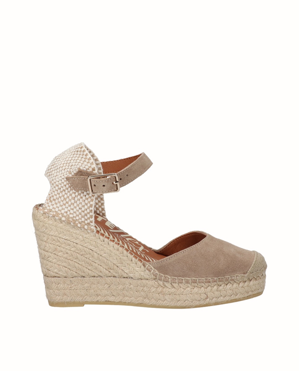 Alpargatas de cuña alta Yuteflex de mujer con hebilla - Viguera - Beige Beige-1