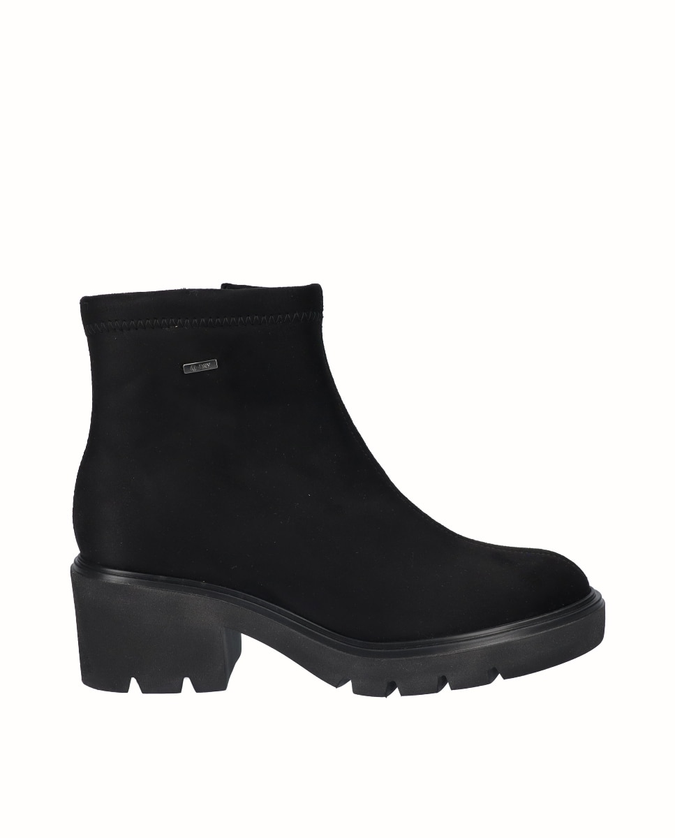 Botines suela track de mujer de licra hidrofugada - Viguera - Negro Negro-1