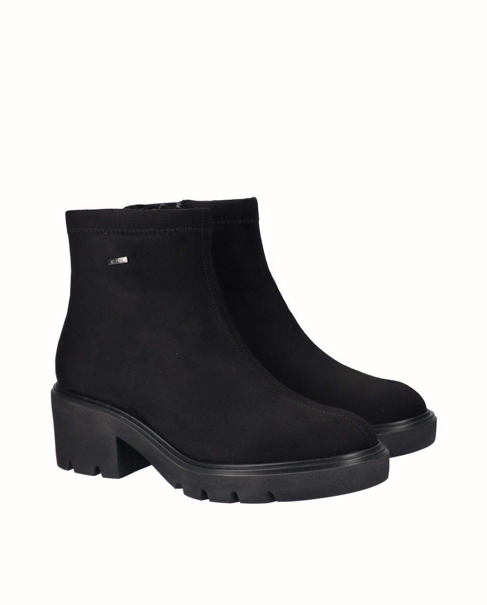 Botines suela track de mujer de licra hidrofugada - Viguera - Negro Negro-3