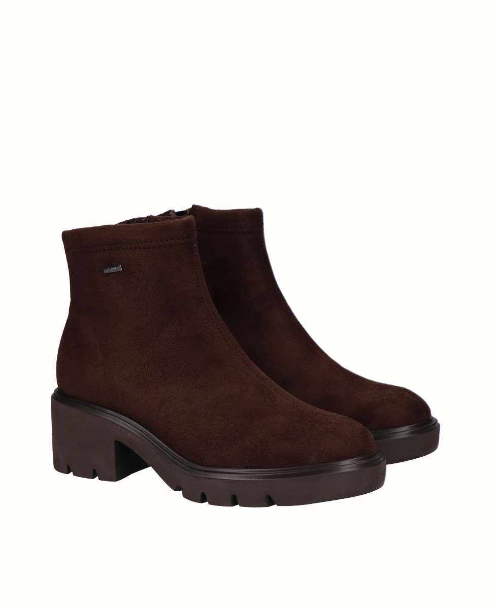 Botines suela track de mujer de licra hidrofugada - Viguera - Moka Moka-3