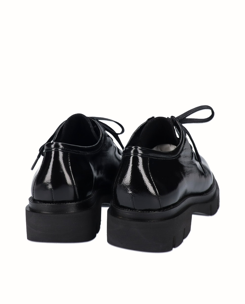 Mocasines suela track de mujer de piel - Viguera - Negro Negro-2